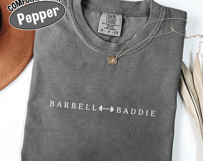 Weightlifting Comfort Colors Tee: Gym Babe Fitness Shirt