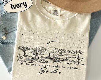 Comfort Colors® Religious Shirt, If The Stars Were Made To Worship Shirt, Christian Shirt, Bible Verse Shirt, Faith Based Tee