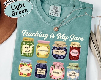 Comfort Colors Teacher Shirt: Teaching Is My Jam - Back To School