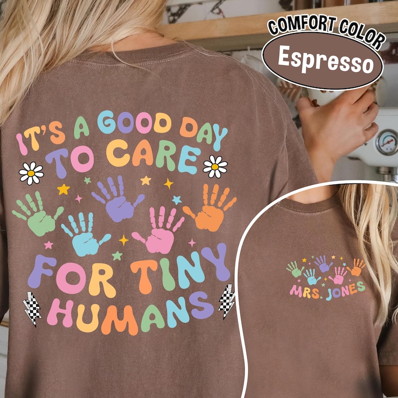 Camiseta retro de profesor de guardería - Camiseta gráfica con colores cómodos imagen 6