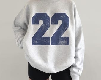 Custom Jersey Number Sweatshirt: Game Day Football Team Spirit