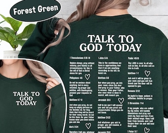 Talk To God Sweatshirt: Minimalist Christian Hoodie, Faith-Inspired Gift