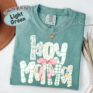 Boy Mom Comfort Colors Shirt: Coquette Bow Mama Tee