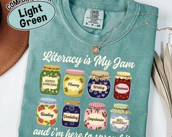 Literacy Teacher Shirt, Literacy Coach Shirt, Custom Literacy Specialist Shirt, Reading Teacher, Reading specialist Gift, Literacy is My Jam