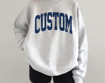 Custom Text Sweatshirt, Personalized Text Shirt, Custom Logo Shirt, Your Photo Shirt, Custom Matching Shirt, Small Business Logo Shirt