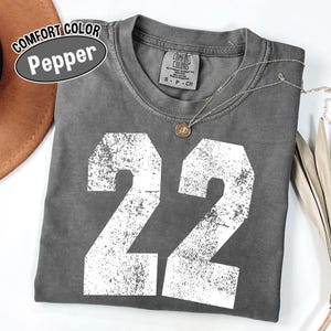 Comfort Colors Custom Number Shirt: Game Day Sports Tee