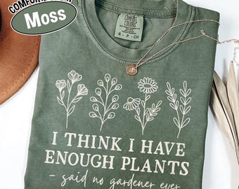 Comfort Colors Plant Lover Shirt: Gardener Gift, Earth Day Tee