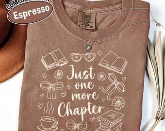 Comfort Colors Book Lover Shirt: Floral Bookish Reader Tee