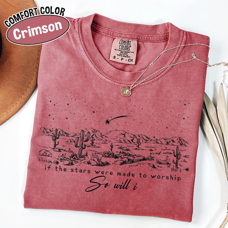 Comfort Colors® Religious Shirt, If The Stars Were Made To Worship Shirt, Christian Shirt, Bible Verse Shirt, Faith Based Tee Bild 8