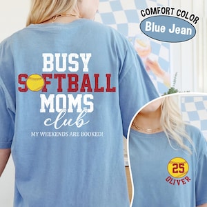 Comfort Colors Custom Softball Mom T-Shirt, Loud Mouth Mama Tee