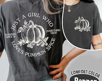 Comfort Colors Pumpkin Spice Shirt: Fall Coffee Lover Tee