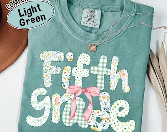 Comfort Colors Fifth Grade Teacher Shirt: Back to School Tee