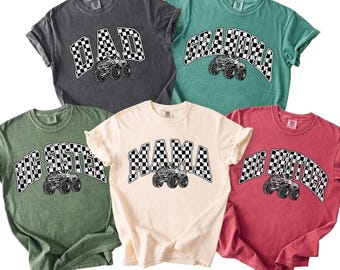 Comfort Colors Monster Truck Family Shirts, Race Day Birthday