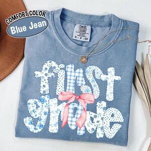 Comfort Colors First Grade Teacher Shirt: Elementary School Tee