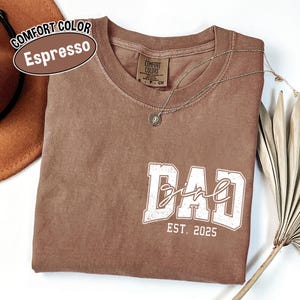 Comfort Colors® Girl Dad Est Year Shirt, Fathers Day Gifts from Daughter, Dad of Girls Tee, Birthday Gift for Daddy, New Dad Gift Idea