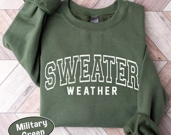 Sweater Weather Sweatshirt, Retro Fall Crewneck, Cozy Style