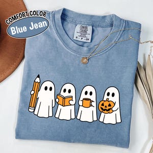 Halloween Teacher Shirt Comfort Colors, Spooky Teacher Shirts, Halloween Gift for Teacher, Fall Autumn Teacher Shirt, Ghost Teacher T-shirts bild 6