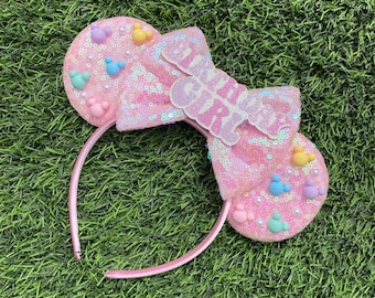 Birthday Minnie Ears, Birthday Mickey Ears, Birthday Girl Ears, Birthday Mouse Ears, Birthday Headband, Minnie Mouse Ears, Mickey Mouse Ears