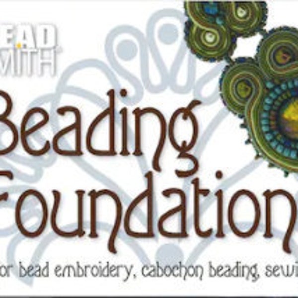Beadsmith Beading Foundation, Cabochon Beading, Bead Embroidery, Sewing; BLACK or WHITE - Full Sheets 8.5x11" & Quarter Sheets 4.25x5.5"