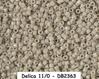 Delica 11/0, Miyuki, Japanese Cylinder Bead, approximately 7 grams, DB2363, Duracoat Opaque Oyster, DB# 2363 Bead Weaving Peyote Stars Bezel