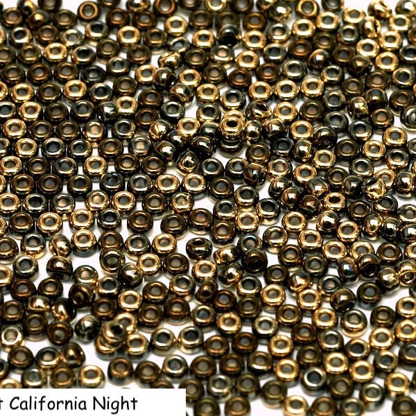 DISCONTNU - Seed Bead 11/0, Miyuki, perle ronde japonaise, tube d'environ 24 grammes, PERSONNALISÉ : Jet California Night ; Broderie Tissage De Perles
