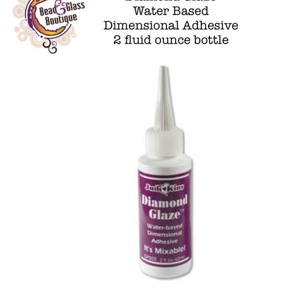 Diamond Glaze by Judikins, Water Based Dimensional Adhesive, MIXABLE !  -  CHOOSE: 10ml (small)  or  2 fluid ounce bottle ;  Bead Embroidery