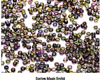 100g NOIR OPAQUE perles de rocailles en verre choisissez la taille 6//