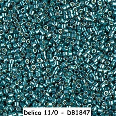 Japanese Glass Seed Beads Size 8/0-3990 Teal Lined Green