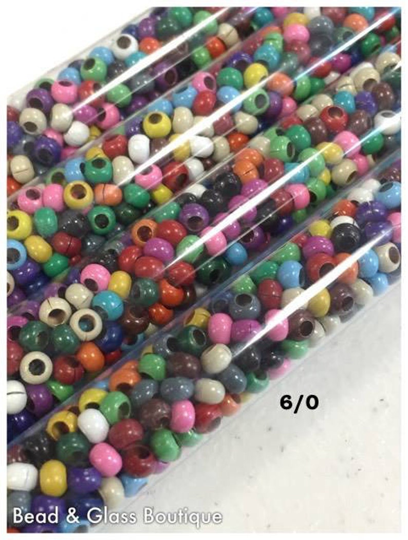 Heavy Metal Seed Bead, approximately 50 grams in 6 tube, Multi Colored Mix CHOOSE SIZE: 11/0, 8/0, and 6/0 Bead Weaving Shelley Nybakke 6/0 approx 40 grams