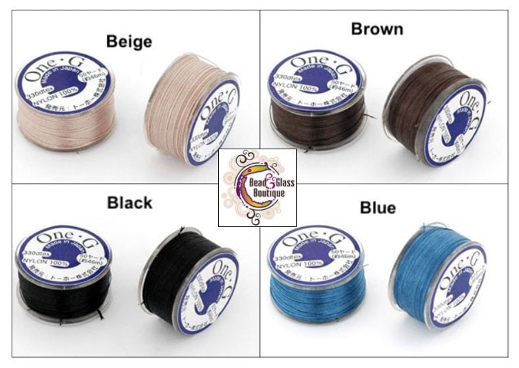 Toho One-G Thread, 50-Yard Bobbin, CHOOSE YOUR COLOR - 22 Available Colors; Fray Resistant, Beading, Sewing, Embroidery, Stitching,Crafting