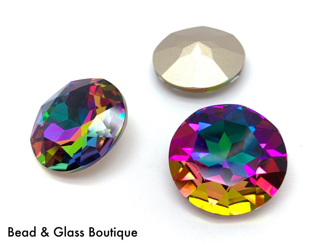 Glass Rhinestone - Crown Stone #1201 - 27mm - Volcano (foiled), 1 Piece ...