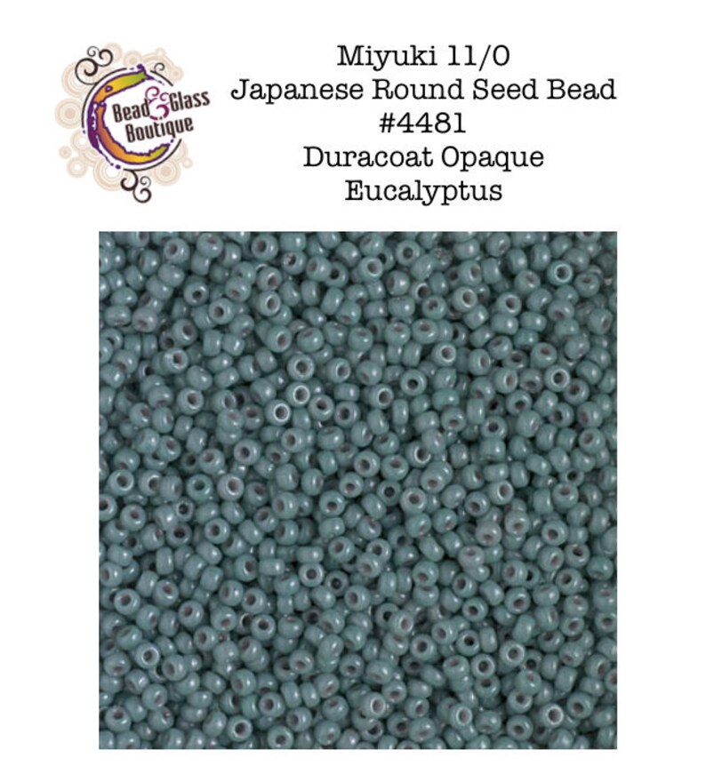 Seed Bead Japanese Round Bead CHOOSE YOUR SIZE: 110 and 150 #4481 Duracoat Opaque Eucalyptus Miyuki