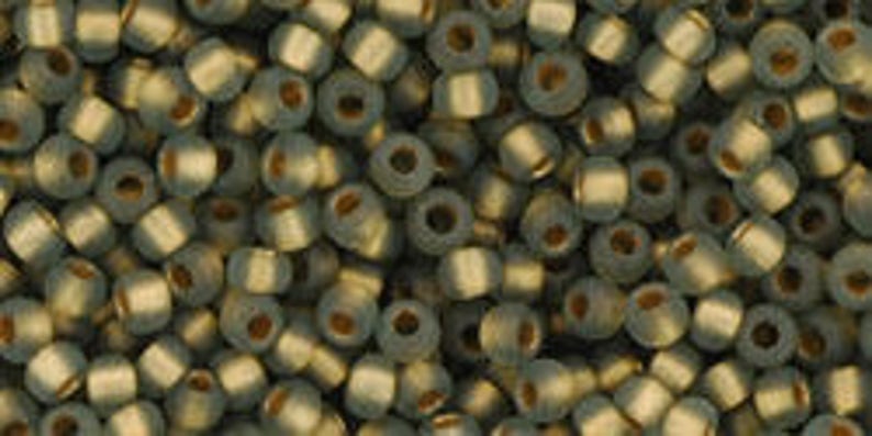 Toho #999FM approximately 22-24 gram tube Japanese Round Bead Frosted Gold Lined Black Diamond Seed Bead 110