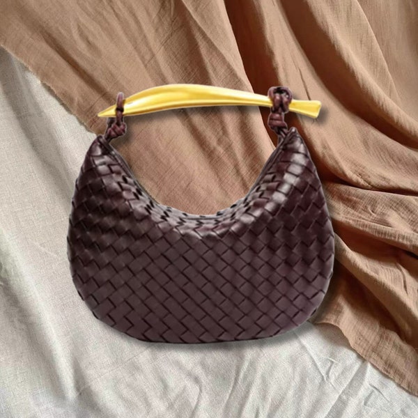 Sardine Hand-woven for Bag,Single Shoulder Bag,Handwoven Vintage Leather Bag