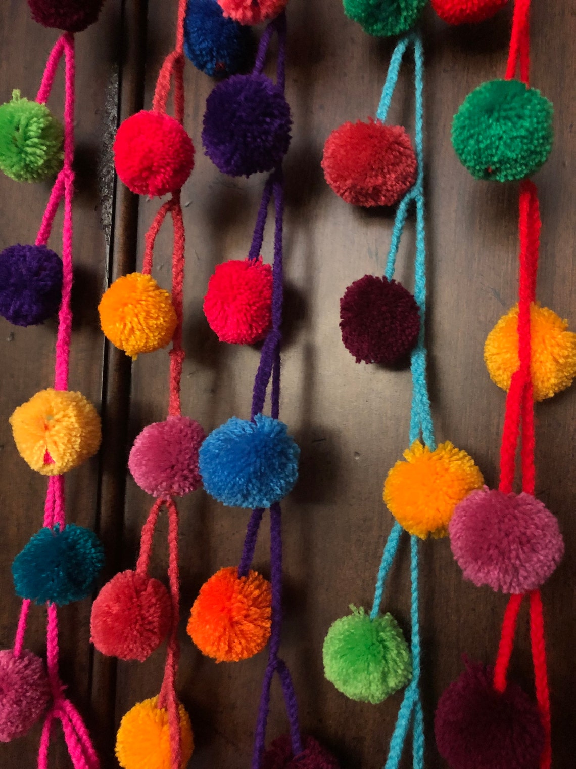 Mexican Pom Pom Garland Mexican Home Decor Bohemian Wall Etsy