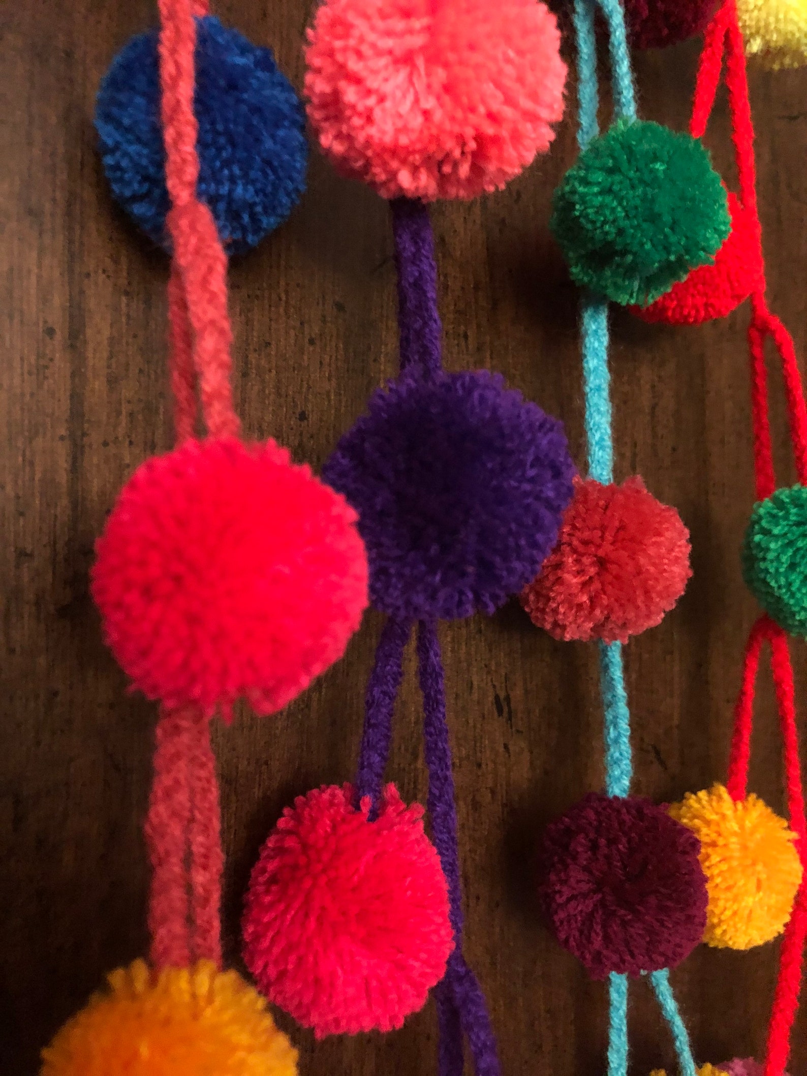 Mexican Pom Pom Garland Mexican Home Decor Bohemian Wall Etsy