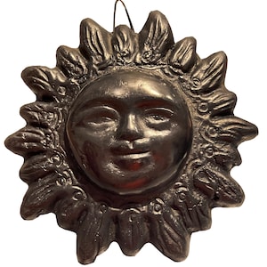 Barro Negro Mexican Folk Art Pottery Small Sun