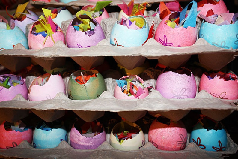 Confetti Eggs Mexican Cascarones 2 Dozen Etsy