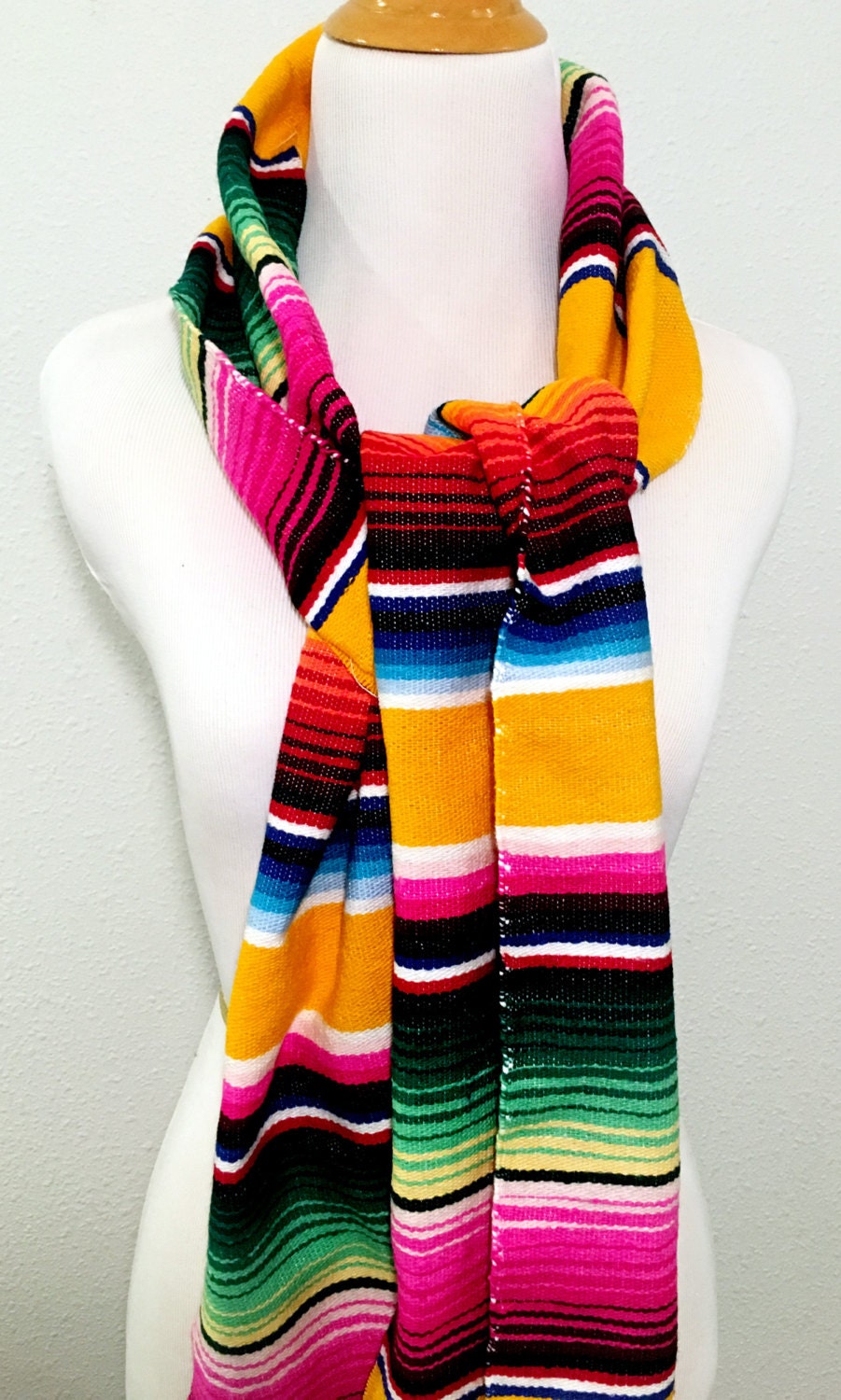 Mexican Serape Scarf Wrap Scarves Bohemian Tribal Ethnic Wrap Etsy
