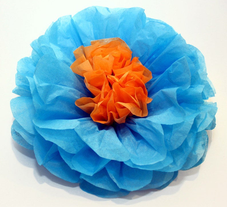 Tissue Mexican Paper Flowers Photo Wall Tissue Pom Poms Set of 20 Wedding Decorations image 5