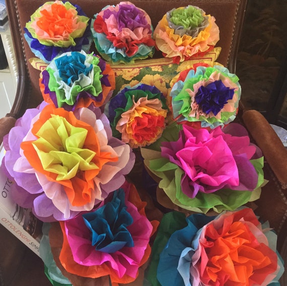 Mexican Paper Flowers Colorful Fiesta Paper Flowers Tissue Paper