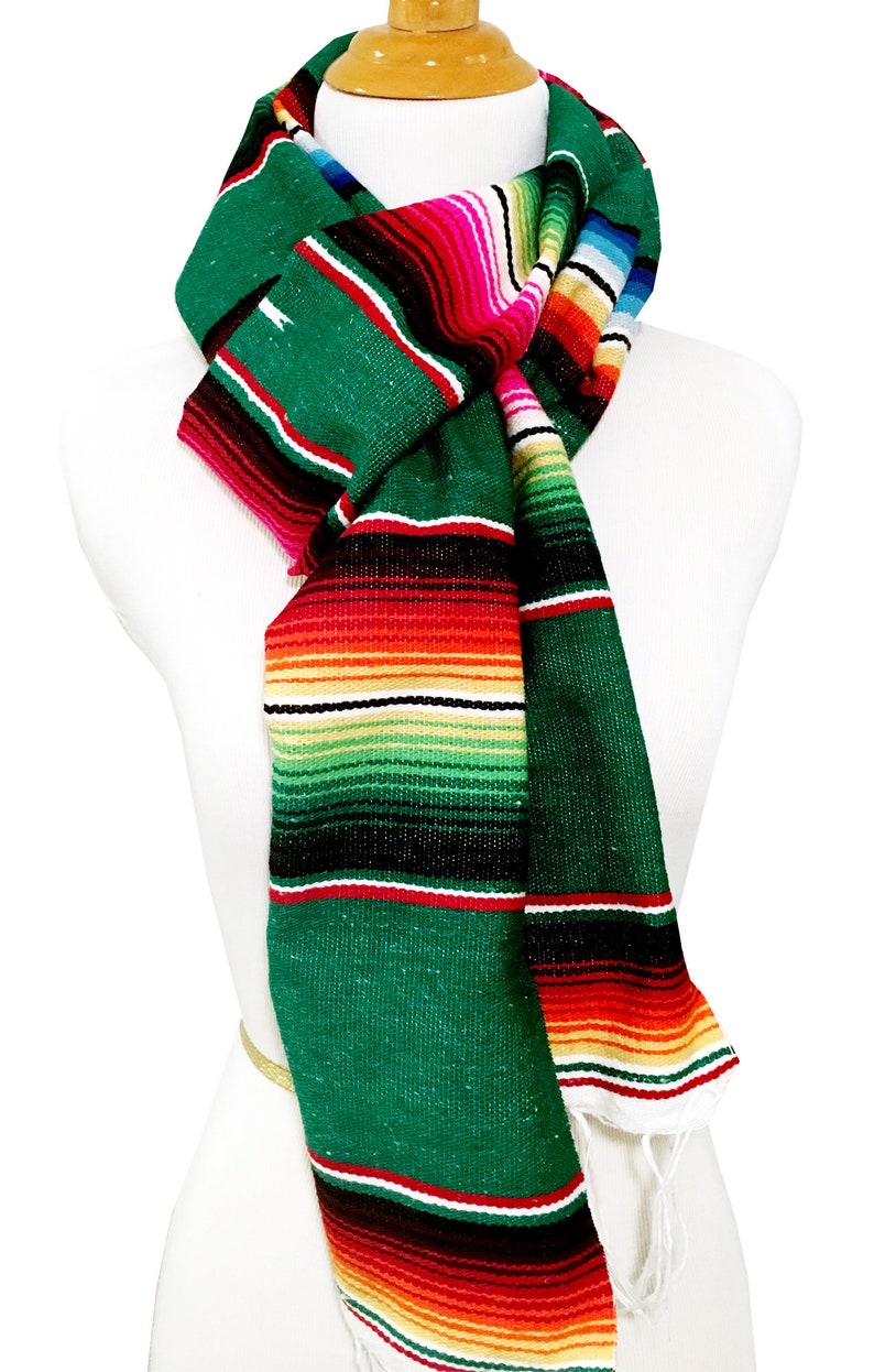 Mexican Serape Scarf Wrap Scarves Bohemian Tribal Ethnic Wrap Etsy