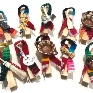Mexican Fiesta Bridal Shower Favors Serape Clothespins Baby Shower - Set of 10