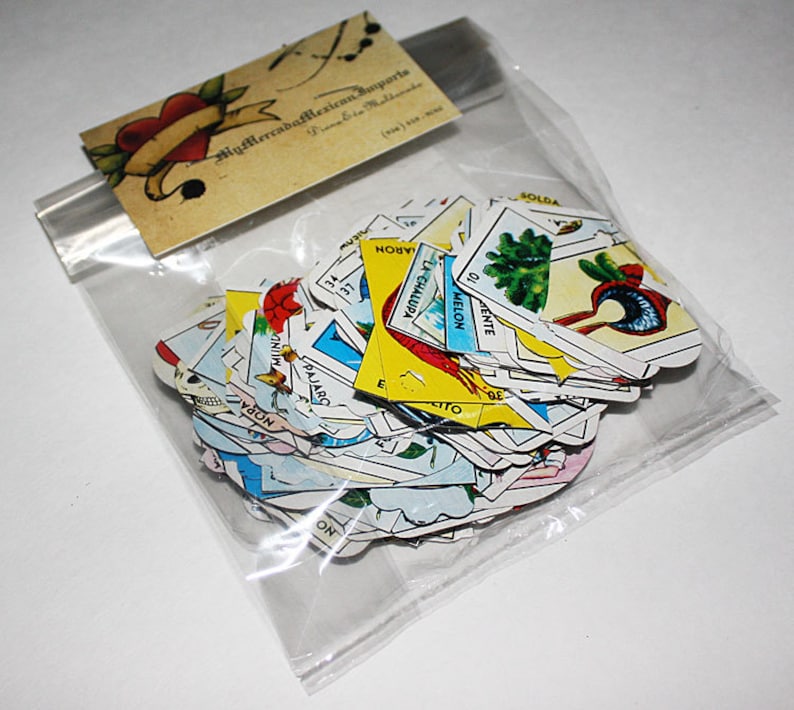 Loteria Paper Gift Tags Wishing Tree Name Cards Rectangle Set of 25 image 2