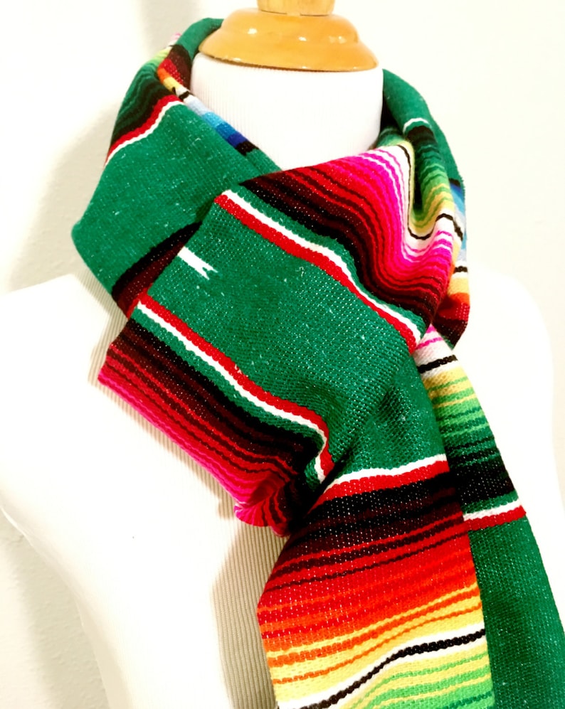 Mexican Serape Scarf Wrap Scarves Bohemian Tribal Ethnic Wrap Etsy