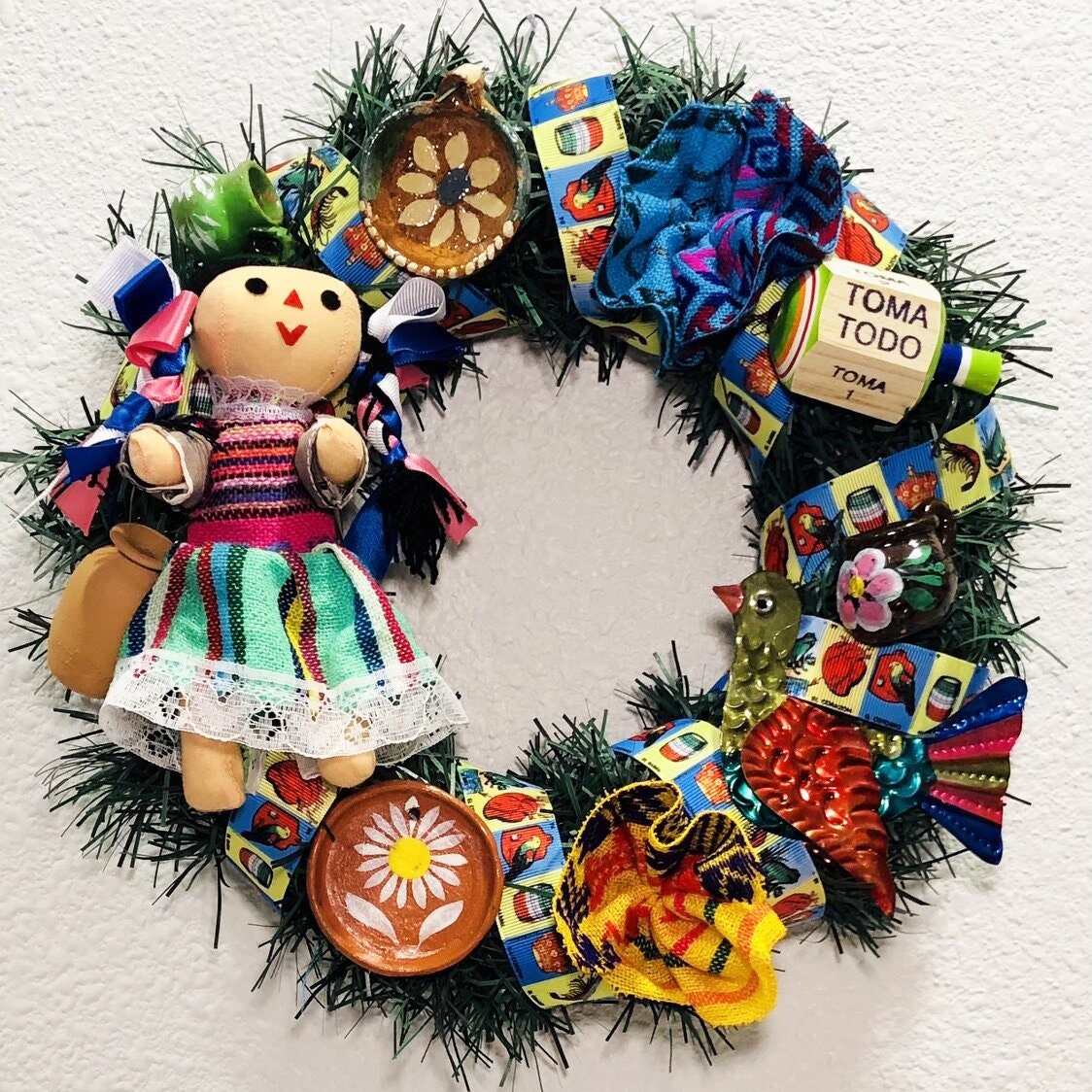 Mexican Christmas Wreath Fiesta Navidad Toy Children - Etsy