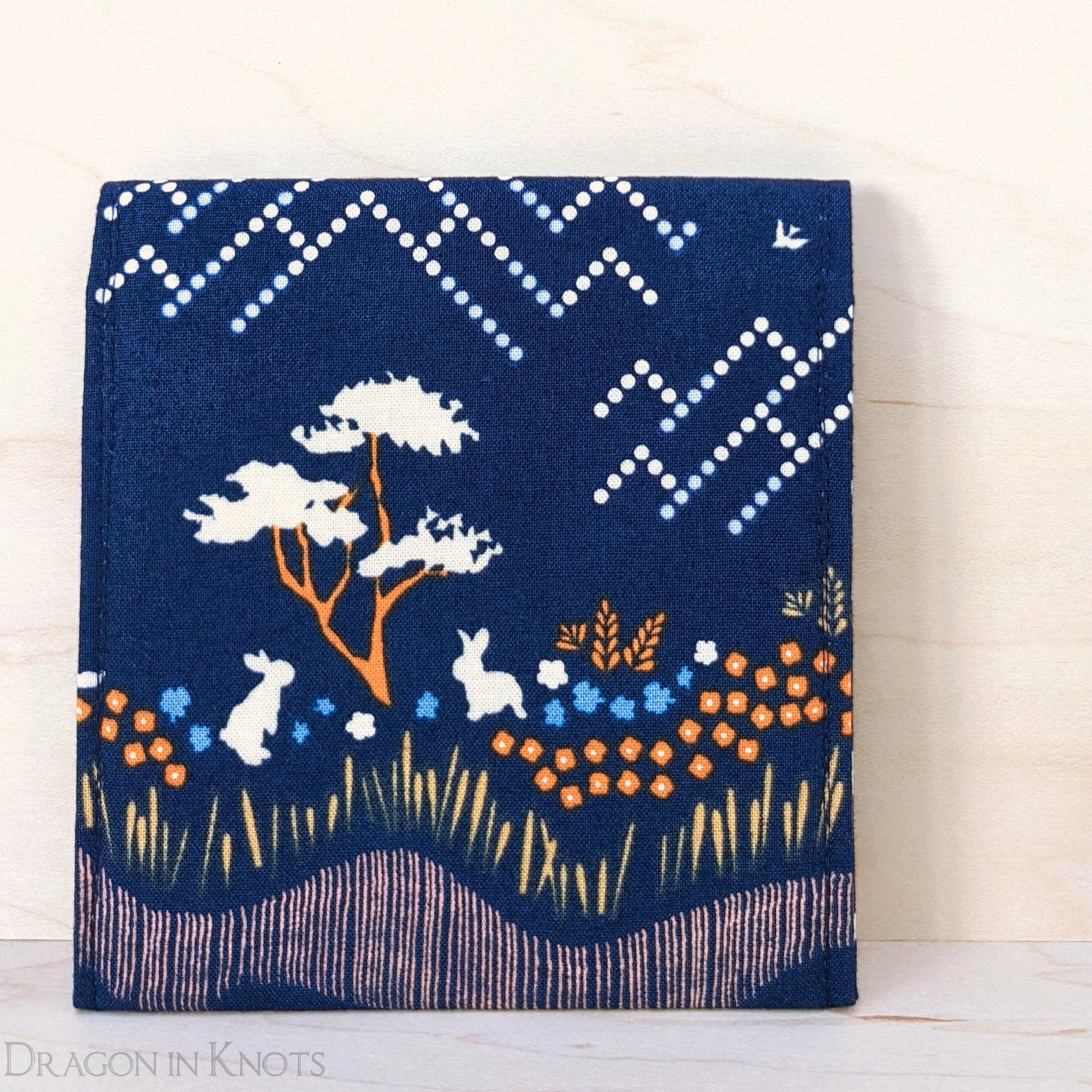 Bunny Accessory Pouch - 4in Dark Blue Case for Small