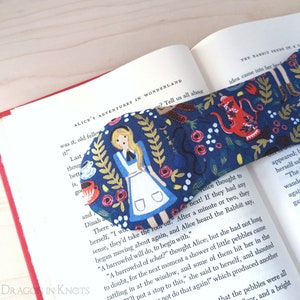 Alice Book Weight - dark blue weighted bookmark, Alice's Adventures in Wonderland