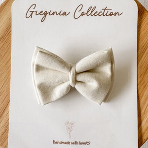 Kleine Creme Farbe Haarschleife, Neugeborenen Stirnband, Creme Farbe Haarschleife, Frühling Haarschleife