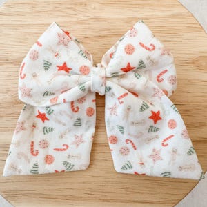 Sugar Cookies Design Hair Bow, holiday hair accessories, baby nylon headband